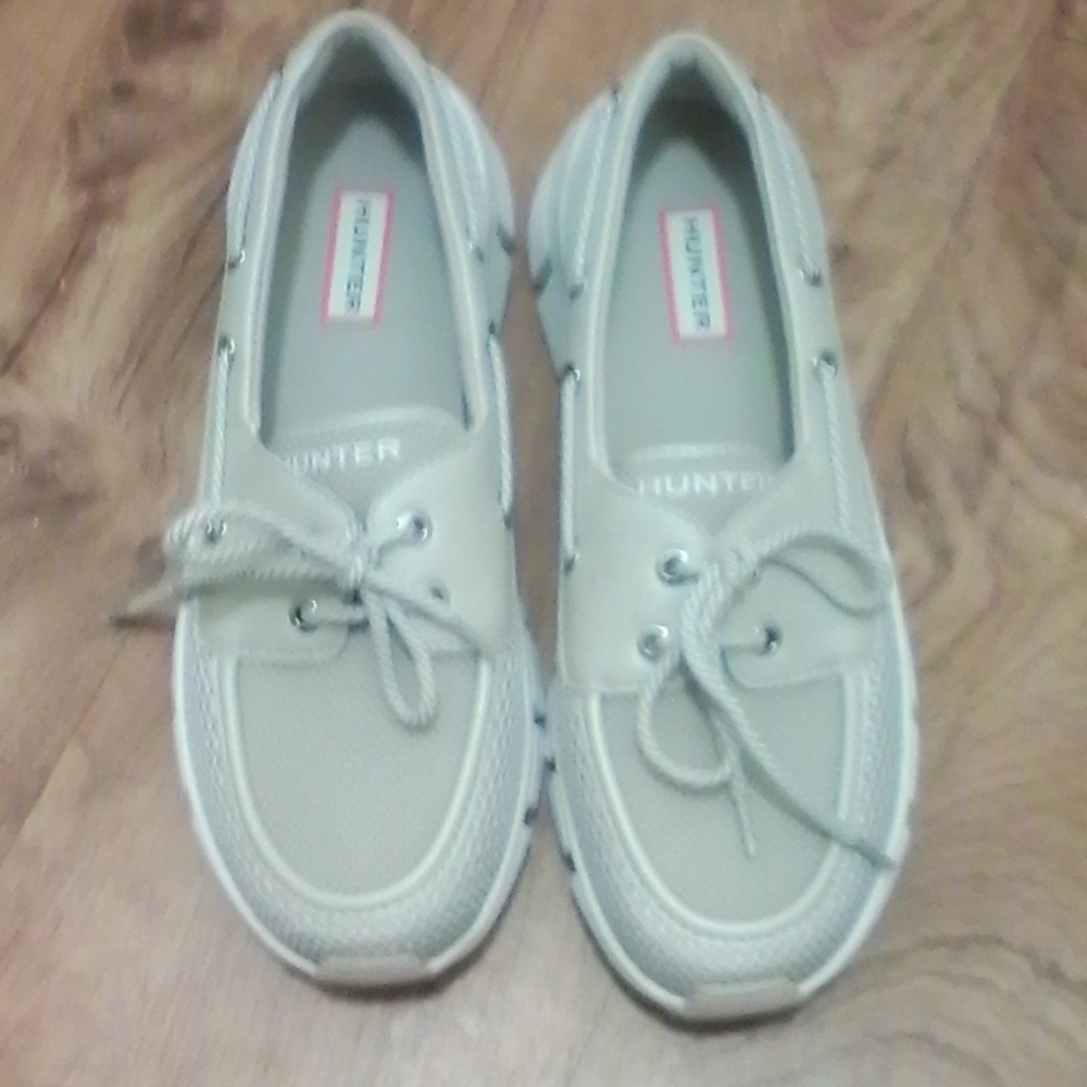 Hunter Sasa Women’s Boat Shoes Cream Beige Casual Slip-On Loafers Size 9 - Picture 10 of 16